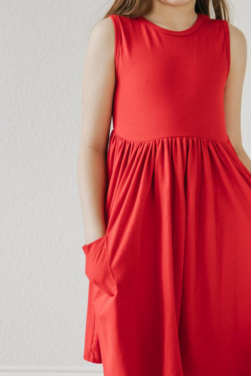 red-tank-pocket-twirl-dress Mila &  Rose - Sophia's Style--3T--4